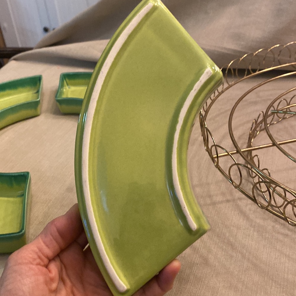 Rotating Mid Century Modern Divided Serving Platter - Picture 5 of 8